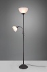 Immagine di Lampada Da Terra Rustica Country Ruggine 2 Vetri Alabastro H180 cm Trio Lighting