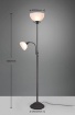 Immagine di Lampada Da Terra Rustica Country Ruggine 2 Vetri Alabastro H180 cm Trio Lighting