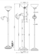 Immagine di Lampada Da Terra Rustica Country Ruggine 2 Vetri Alabastro H180 cm Trio Lighting