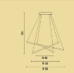 Immagine di Lampadario Moderno Per Salotto 3 Anelli Sospesi Aluring Led 71w 3200k Affralux