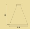 Immagine di Lampada A Sospensione Anello 80cm Moderno Led 32w Aluring Affralux