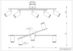 Immagine di Lampada Da Soffitto Girevole Con 5 Faretti Orientabili Neri Marley Trio