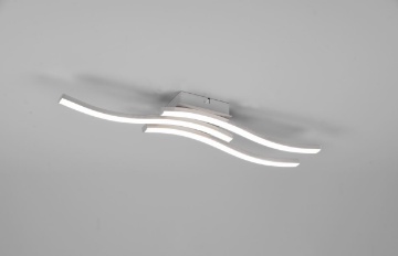 Immagine di Plafoniera Corridoio Bacchette Led 15w 4000k Route Nichel Trio Lighting