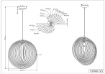 Immagine di Lampada Sospensione Cerchi Legno Scuro Boolan Trio Lighting