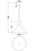 Immagine di Lampadario A Sospensione Cono Nero Per Cucina Enzo Trio Lighting