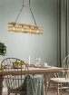 Immagine di Lampadario Legno Design Rustico Khan 4 Luci Trio Lighting