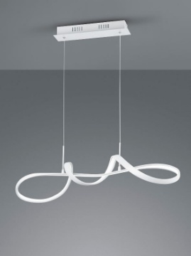 Immagine di Lampadario Perugia Bianco Moderno Intreccio Led 37w Dimmerabile 4000k Trio Lighting