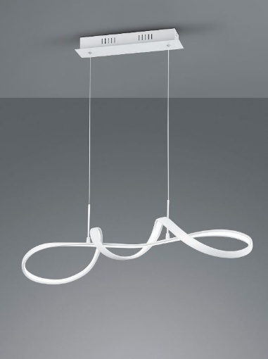 Immagine di Lampadario Perugia Bianco Moderno Intreccio Led 37w Dimmerabile 4000k Trio Lighting