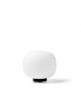 Immagine di Lumetto Comodino Bombo 1xE27 Sfera Vetro Bianco Ø19 cm Miloox