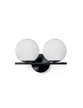 Immagine di Applique Jugen Black Edition 2 Sfere Vetro Verso L'alto Miloox