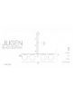 Immagine di Lampadario Sospensione Lineare Jugen Black Edition 4 Sfere Vetro Bianco Miloox