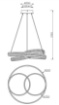 Immagine di Lampadario Vortice Moderno Nuria Nichel Led Dimmer Trio Lighting