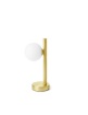 Immagine di Lumetto Oro Design Moderno Palla Vetro Bianco H28 cm Pomi Miloox