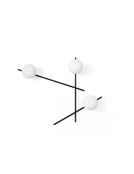 Immagine di Applique Plafoniera Regolabile Sfere Bianco Latte Mikado 3xG9 Miloox