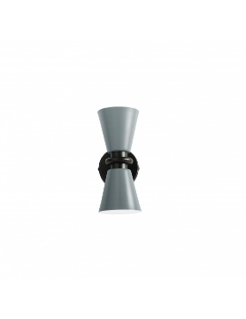 Immagine di Applique Doppio Cono Moderna Graal 2xG9 Grigio Miloox