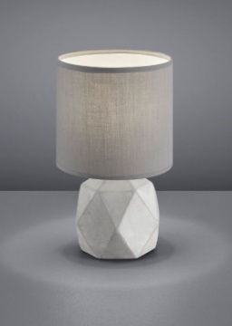 Immagine di Lumetto Pike Cemento con Rombi e Paralume Grigio Ø16 cm Trio Lighting