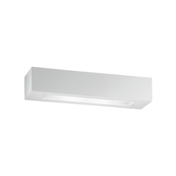 Immagine di Applique Squadrata Gesso Bi Emissione Candida 22 cm Fan Europe