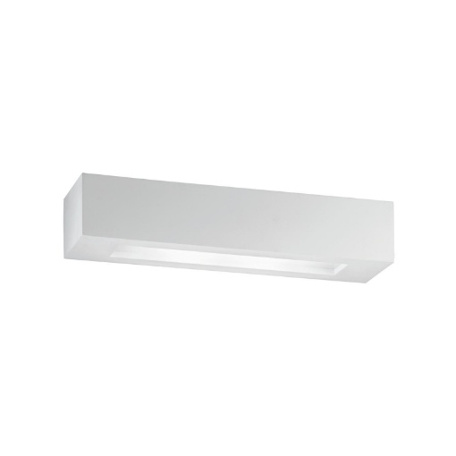 Immagine di Applique Squadrata Gesso Bi Emissione Candida 22 cm Fan Europe