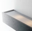 Immagine di Applique Rettangolare Cemento Grigio Candida 36 cm Fan Europe
