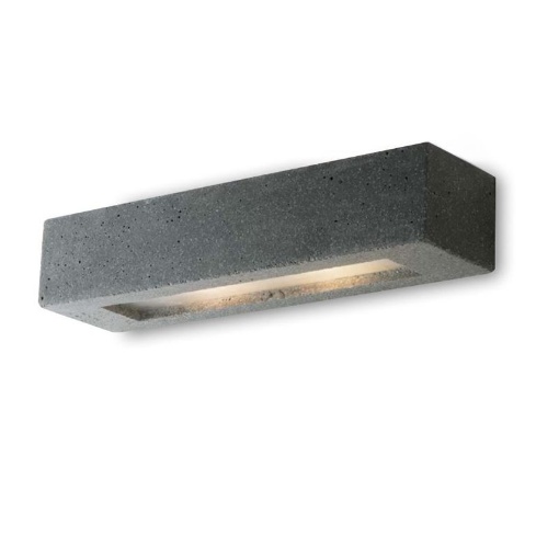 Immagine di Applique Rettangolare Cemento Grigio Candida 36 cm Fan Europe