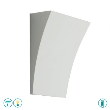 Immagine di Applique Da Parete Gesso Verniciabile Bianco Alma Luce Ambiente Design