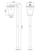 Immagine di Palo da Esterno Cavado Lanterna Vintage Alluminio Antracite IP44 Trio Lighting