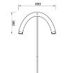 Immagine di Piantana Nera Arco Sottile Shanghai Led 18w Dimmerabile Trio Lighting