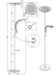 Immagine di Piantana Led Touch Dimmer con Luce Spot da Lettura Ackbar Nichel Trio Lighting