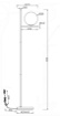 Immagine di Piantana Sfera Vetro Bianco Ottone H150 cm Pure Trio Lighting