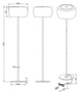 Immagine di Piantana Vapore Vetro Cromo con Pendenti Decorativi H158 cm Trio Lighting
