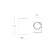 Immagine di Applique Esterno Corten Luce Sopra Sotto Led GU10 IP54 Qubo Intec