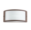 Immagine di Applique Da Esterno Moderno Curvo Marrone Corten Biemissione Austin Intec Light