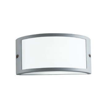Immagine di Applique Curva Da Esterno Grigio Silver IP54 Austin Intec Light