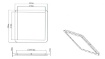 Immagine di Plafoniera Squadrata Camillus Bianca Dip Switch Led 3000k Trio Lighting