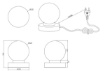 Immagine di Piccolo Lumetto Prinz II Base Nichel Paralume Sfera Vetro Arancione Trio Lighting