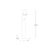 Immagine di Lampioncino Nero Per Esterno Cono Led 4000k IP44 Sintesi Intec Light
