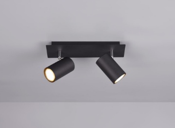 Immagine di Lampada Con Faretti Orientabili Due Luci Nero Marley Trio