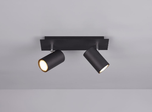 Immagine di Lampada Con Faretti Orientabili Due Luci Nero Marley Trio