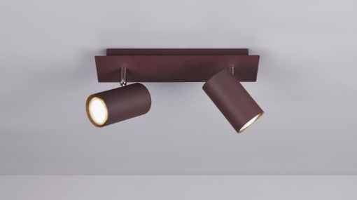 Immagine di Plafoniera 2 Faretti Orientabili Ruggine Marley Trio Lighting