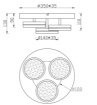 Immagine di Plafoniera Nichel 3 Dischi Led Dip Switch 3000K Franklin Trio Lighting