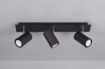 Immagine di Lampada A Binario Con 3 Faretti Orientabili Neri Marley Trio