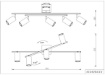 Immagine di Plafoniera Metallo Nichel Con 5 Faretti Orientabili GU10 Marley Trio Lighting