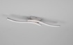 Immagine di Plafoniera Design Doppia Bacchetta Ondulata Led 4000k Route Nichel Trio Lighting