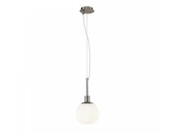 Immagine di Sospensione Moderna Nickel Vetro Bianco Erich Maytoni