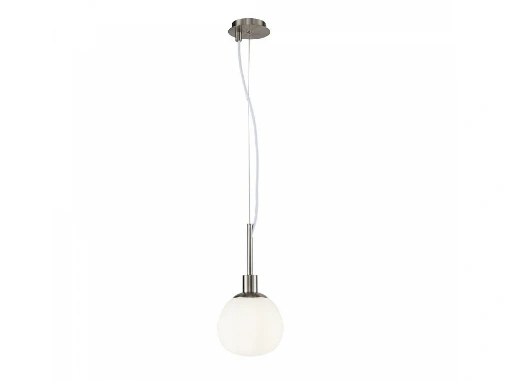 Immagine di Sospensione Moderna Nickel Vetro Bianco Erich Maytoni
