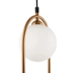 Immagine di Sospensione Ring Ottone Verticale Con Sfere Vetro Bianco Maytoni