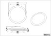Immagine di Plafoniera Led Rotonda Umberto IP44 Bordo Cromo Trio Lighting