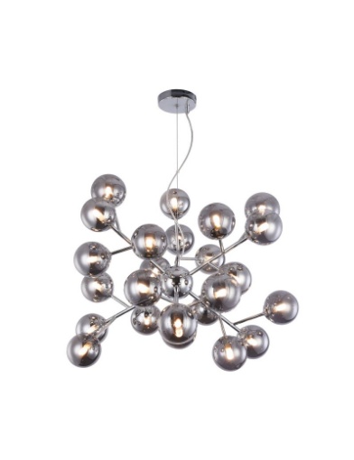 Immagine di Lampadario Moderno Dallas 24 Sfere Vetro Cromo Maytoni
