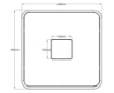 Immagine di Plafoniera Moderna Led Dimmer Samurai 42x42 cm Bianco Trio Lighting