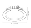 Immagine di Faretto Da Incasso Rotondo Diam.23 cm Led 30w CCT IP44